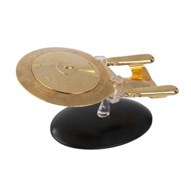 Eaglemoss Collections نسخة سفينة الفضاء من إيغلموس ستار تريك | USS إنتربرايز NCC-1701-D من الذهب عيار 18 قيراط - Image 5